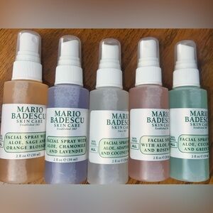 Mario Badescu Facial Spray Mini Mist Collection Set Of 5 Regular Size 2oz Each